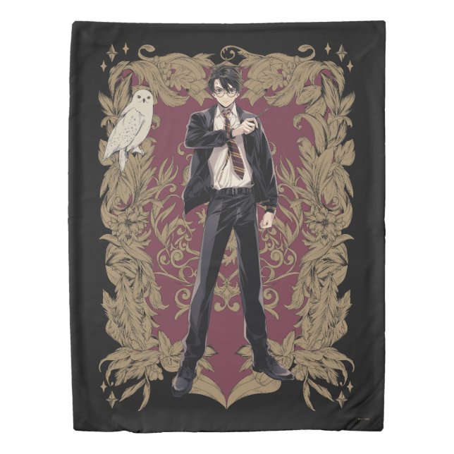 Anime HARRY POTTER™ Ornate Frame Duvet Cover (Front)