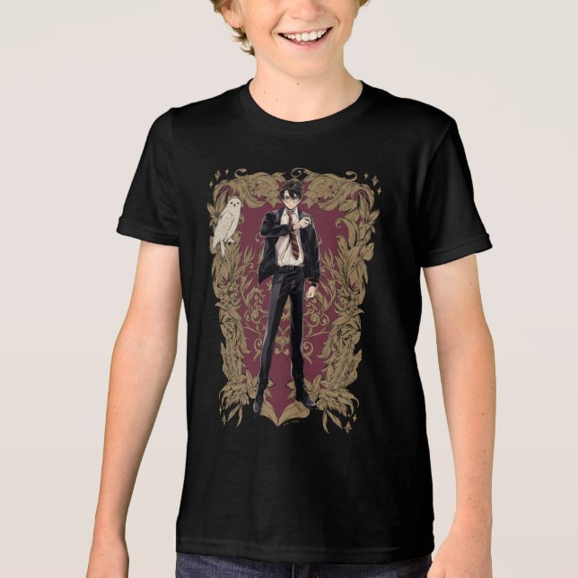 Anime HARRY POTTER™ Ornate Frame Tri-Blend Shirt (Front)