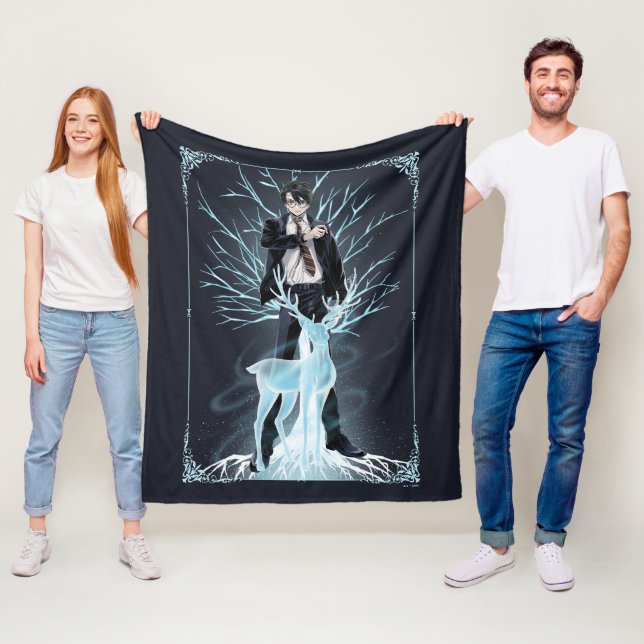 Anime HARRY POTTER™ Stag Patronus Fleece Blanket (In Situ)