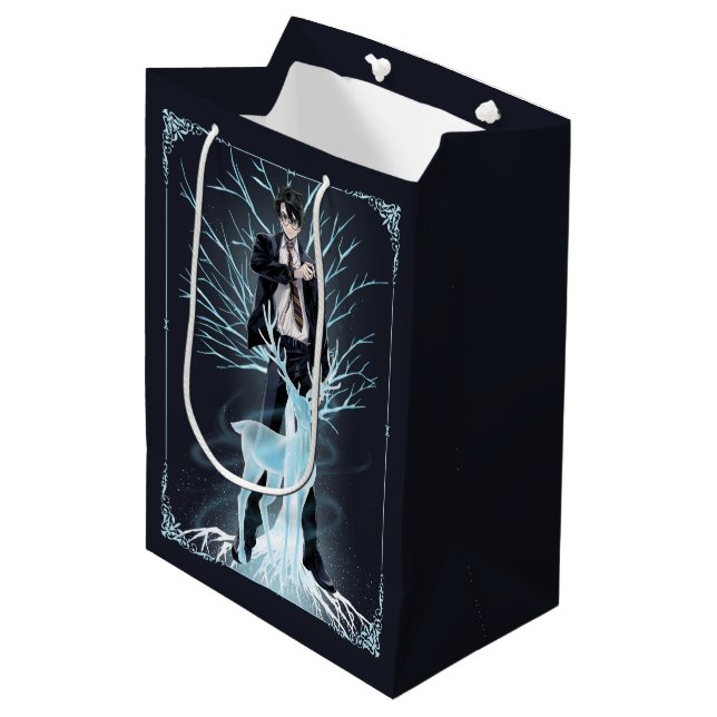 Anime HARRY POTTER™ Stag Patronus Medium Gift Bag (Front Angled)