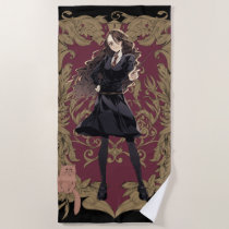 Anime Hermione Granger Ornate Frame Beach Towel
