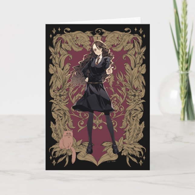 Anime Hermione Granger Ornate Frame Card (Front)