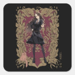 Anime Hermione Granger Ornate Frame Square Sticker