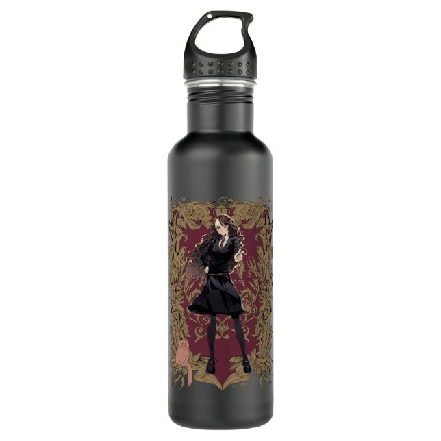 Anime Hermione Granger Ornate Frame Stainless Steel Water Bottle (Front)