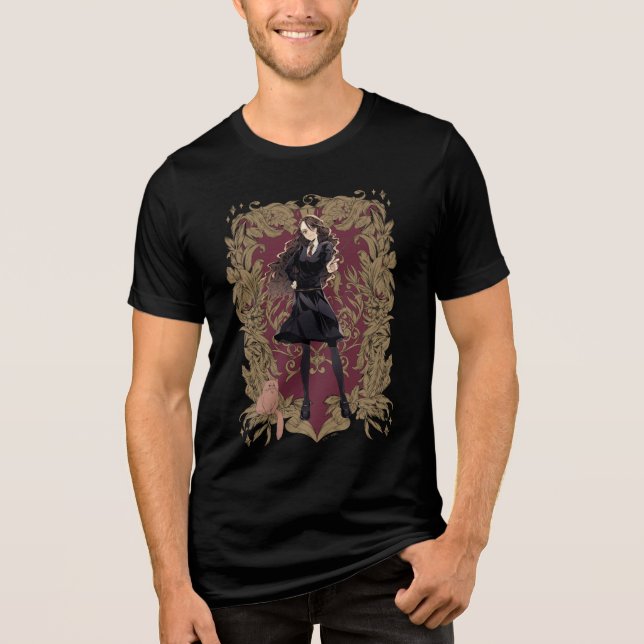 Anime Hermione Granger Ornate Frame Tri-Blend Shirt (Front)