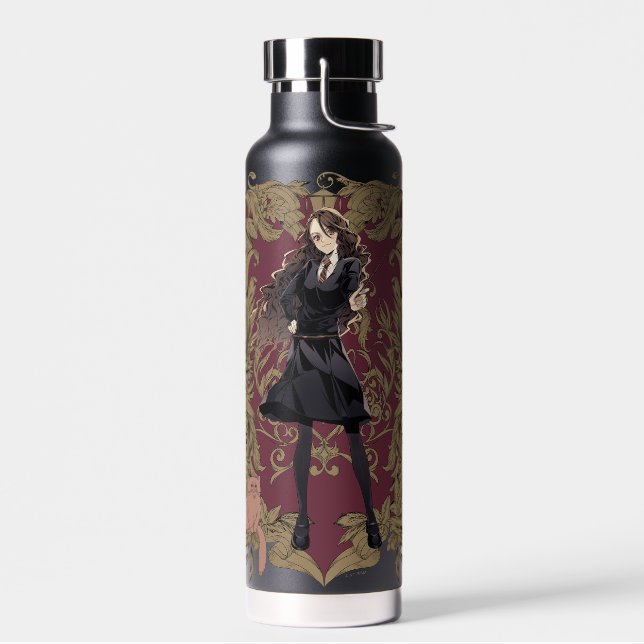 Anime Hermione Granger Ornate Frame Water Bottle (Left)