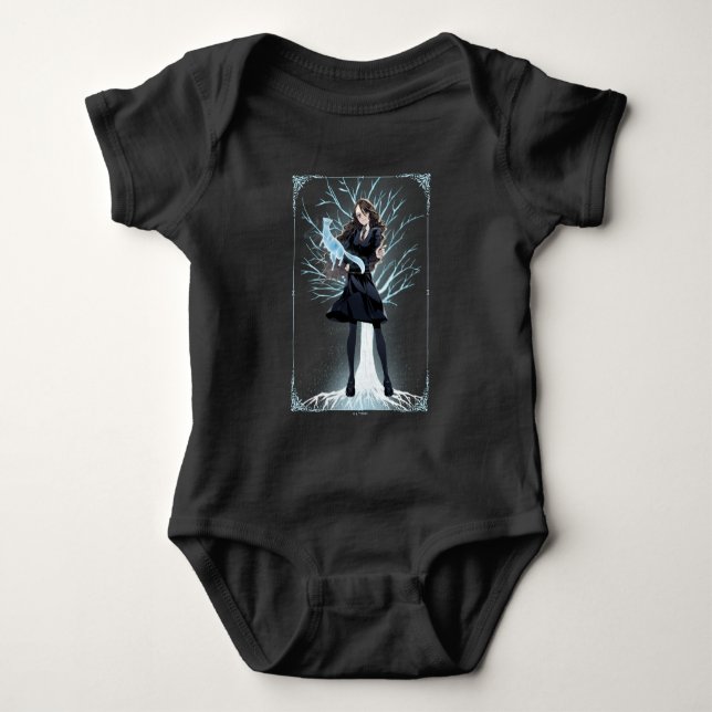 Anime Hermione Granger's Otter Patronus Baby Bodysuit (Front)
