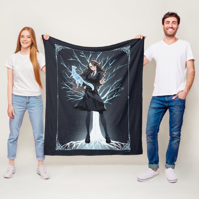 Anime Hermione Granger's Otter Patronus Fleece Blanket (In Situ)