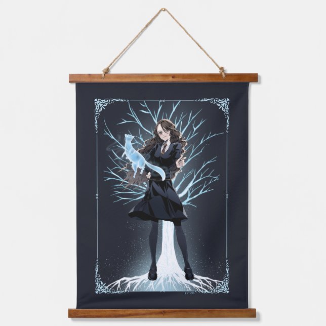 Anime Hermione Granger's Otter Patronus Hanging Tapestry (Front)