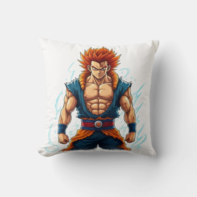 anime hero otaku weeb decal merch throw pillow (Front)