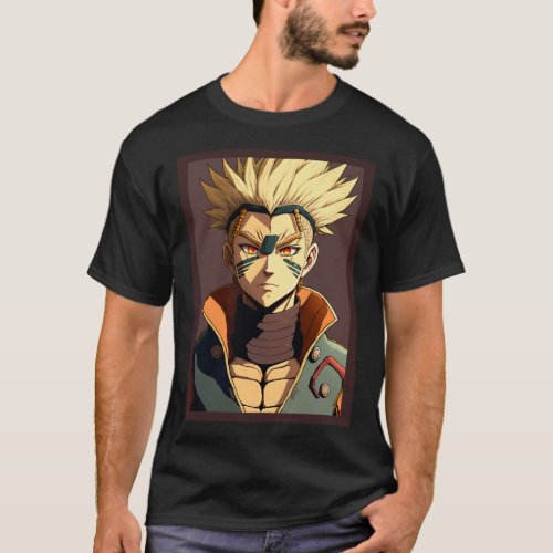 Anime Hero Yellow Haired Warrior T_Shirt