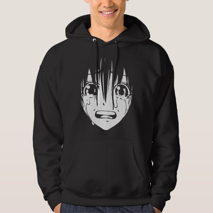 anime girl with black hoodie