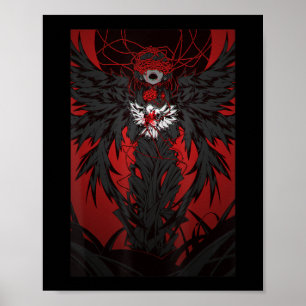 Anime Horror Esthetic Scary Creepy Girl Japanese  Poster