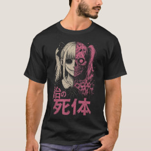 Anime Horror Manga Creepy Cute Japanese Pink Alt G T-Shirt