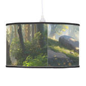 Anime horseback ride in the woods ceiling lamp (Back)