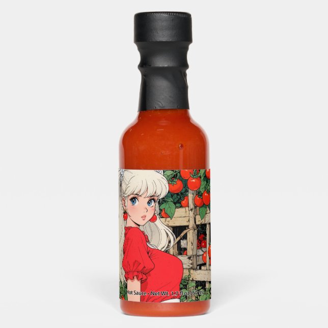 Anime Hot Sauce Bottle Favors (Front)
