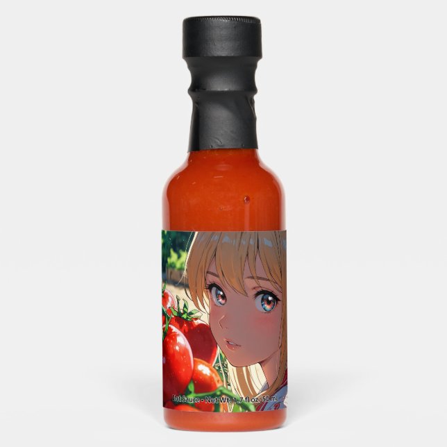 Anime Hot Sauce Bottle Favors (Front)