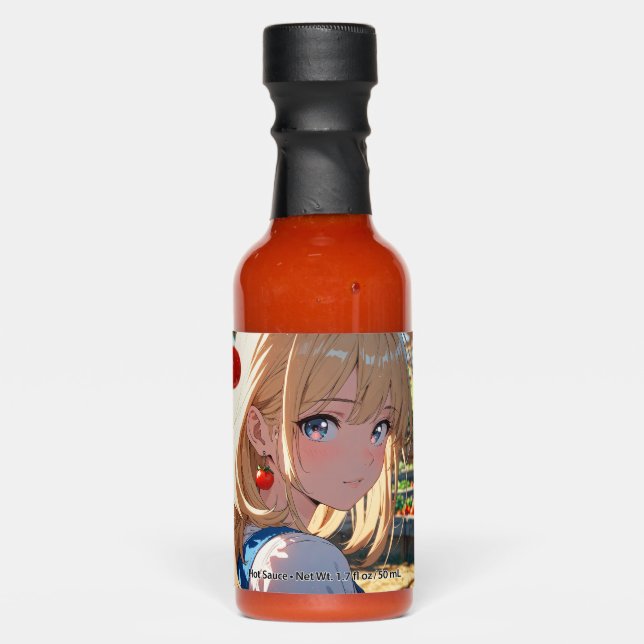 Anime Hot Sauce Bottle Favors (Front)