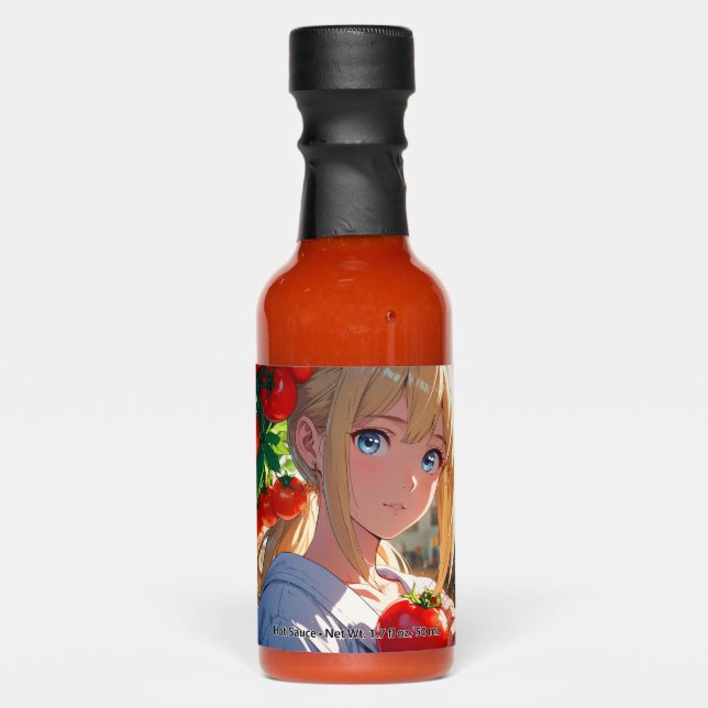 Anime Hot Sauce Bottle Favors (Front)