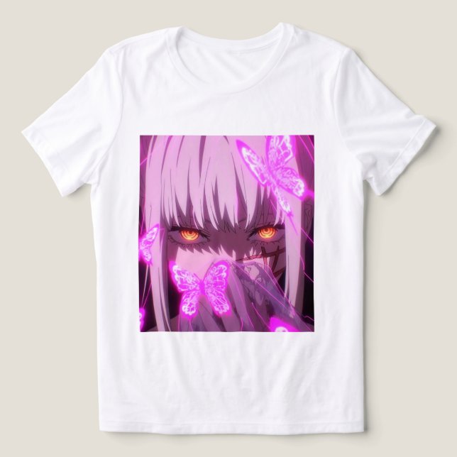 anime ia girl pink 4k photo  Tri-Blend shirt (Design Front)