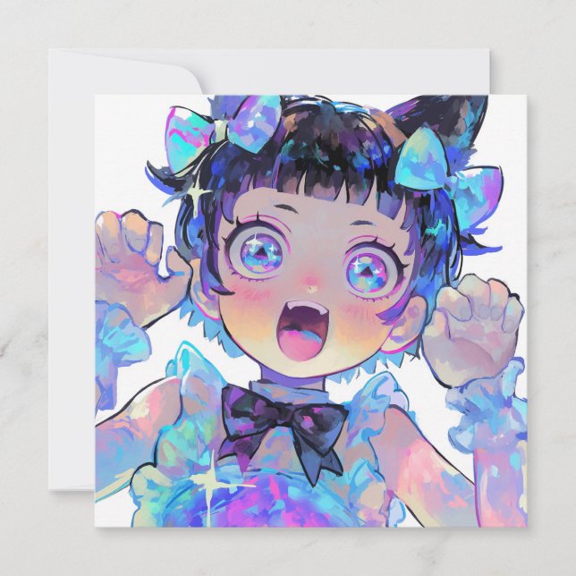 Anime Idol Party Celebration Invitation (Front)