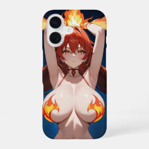 Anime-Inspired Flame Power Tough Phone Case
