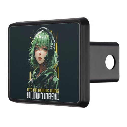 Anime inspired girl design hitch cover