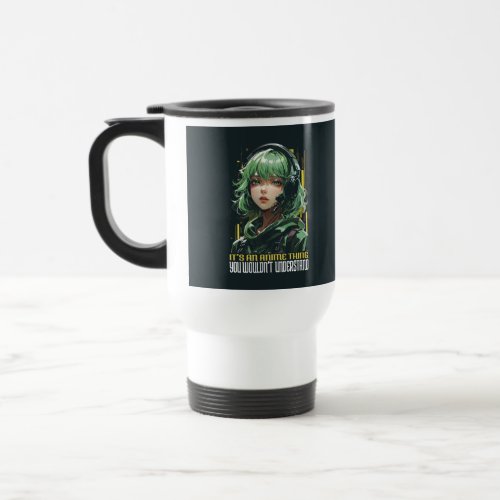 Anime inspired girl design travel mug