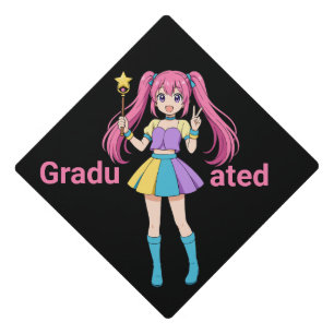 Anime-Inspired Graduation Cap Topper Custom