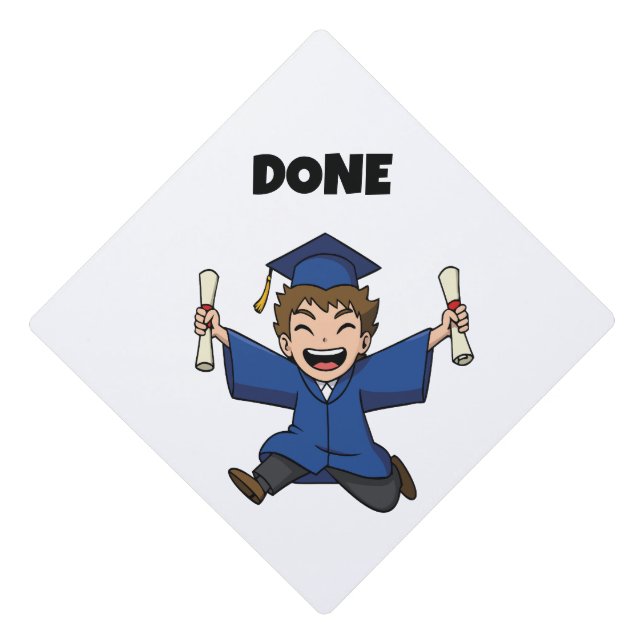 Anime-Inspired Graduation Cap | Unique Custom (Front)