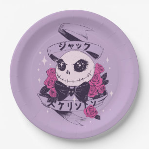 Anime Jack Skellington & Roses Illustration Paper Plates