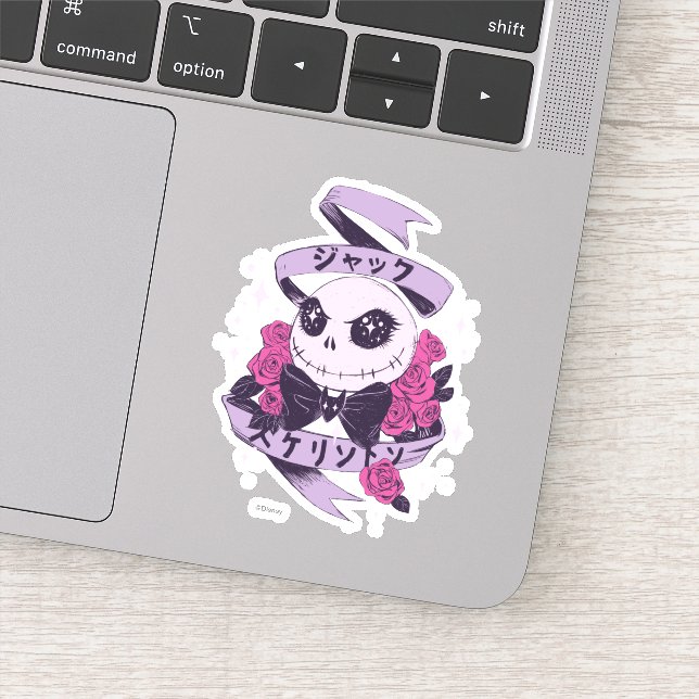 Anime Jack Skellington & Roses Illustration Sticker (Detail)