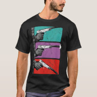 Anime Japan Manga Cowboy Comic Style Gun      T-Shirt
