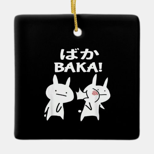 Anime Japanese Baka Rabbit Slap Funny Pullover Ceramic Ornament