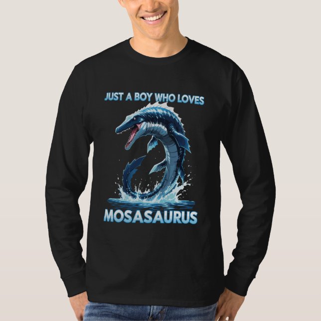 Anime Just A Boy Who Loves Mosasaurus T-Shirt (Front)