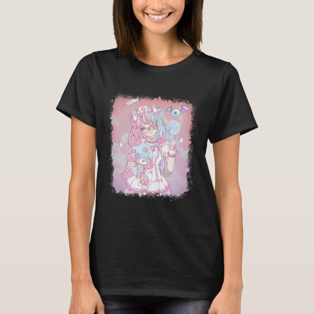 Anime Kawaii Girl Aesthetic Pastel Soft Waifu Japa T-Shirt (Front)
