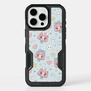 Anime Kawaii in Pastel Colors with Hearts and Star iPhone 16 Pro Max Case