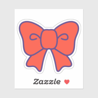 Anime Kawaii Red Ribbon Sticker Bow Japanese