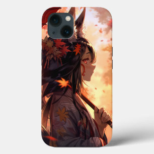 Anime Kitsune Girl Cute Fox Fantasy Art iPhone 13 Case