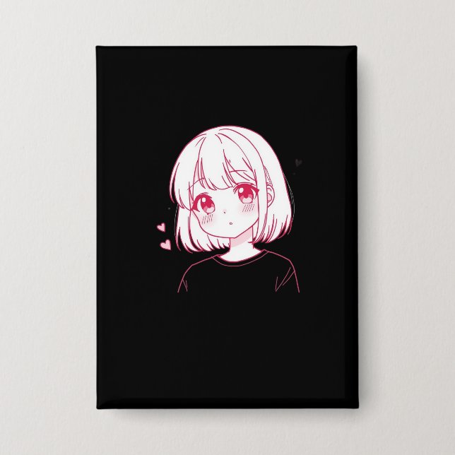 "Anime Love Vibes" Button (Front)