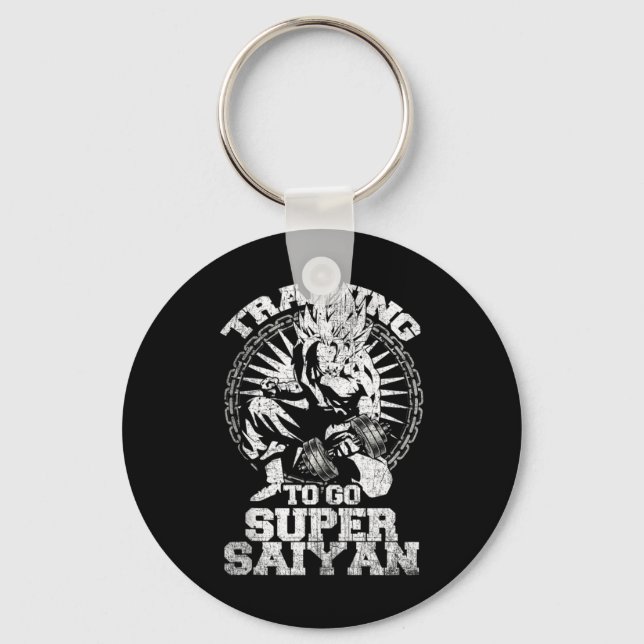 Anime Lover Bodybuilder Funny Workout Fitness Gym  Keychain (Front)