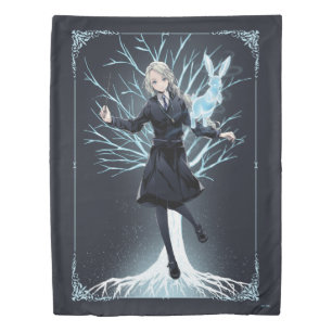Anime Luna Lovegood's Rabbit Patronus Duvet Cover