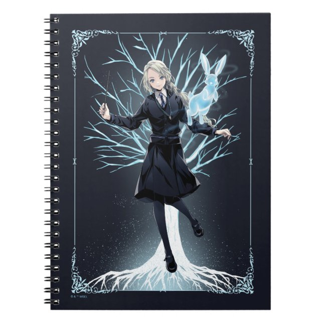 Anime Luna Lovegood's Rabbit Patronus Notebook (Front)