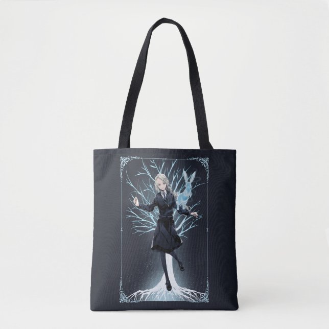 Anime Luna Lovegood's Rabbit Patronus Tote Bag (Front)