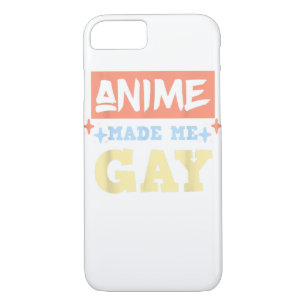 Anime Made Me Gay Funny Anime Meme LBGTQ Gay Pride iPhone 8/7 Case