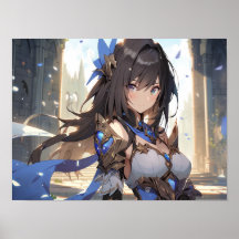 Anime mage girl at the castle