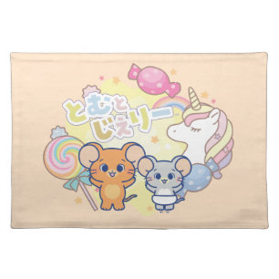 Anime Magical Candyland with Jerry and Tuffy Cloth Placemat