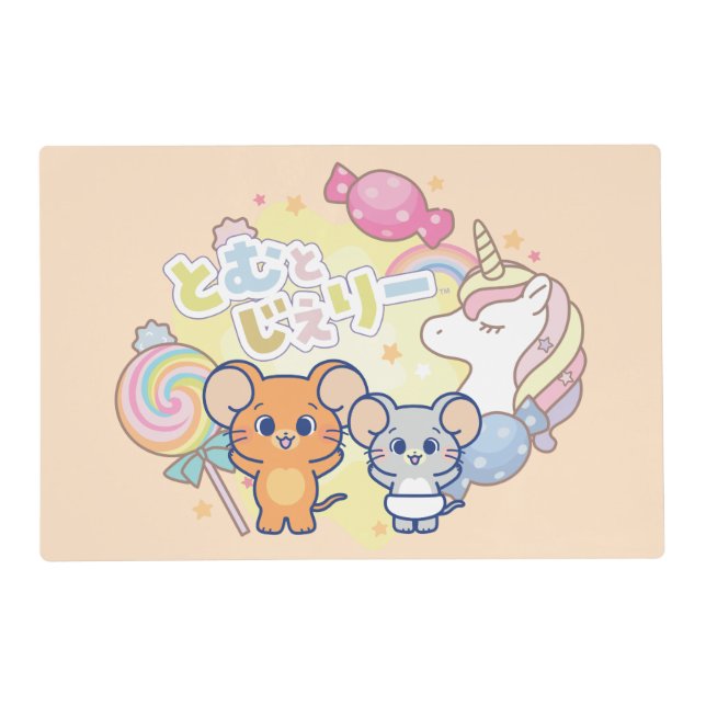 Anime Magical Candyland with Jerry and Tuffy Placemat (Front)