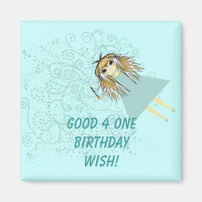 Anime Magical Days Birthday Party Magnet (Front)