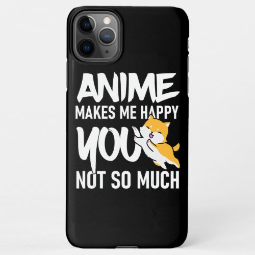 Anime Makes Me Happy Cute Shiba Inu Anime Cosplay iPhone 11Pro Max Case